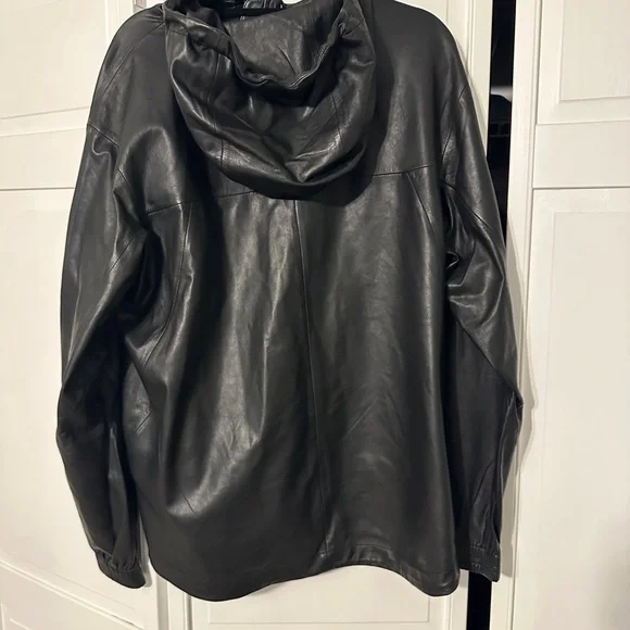 J.Lindeberg Black Leather Men's Jacket - Picture 4 of 6